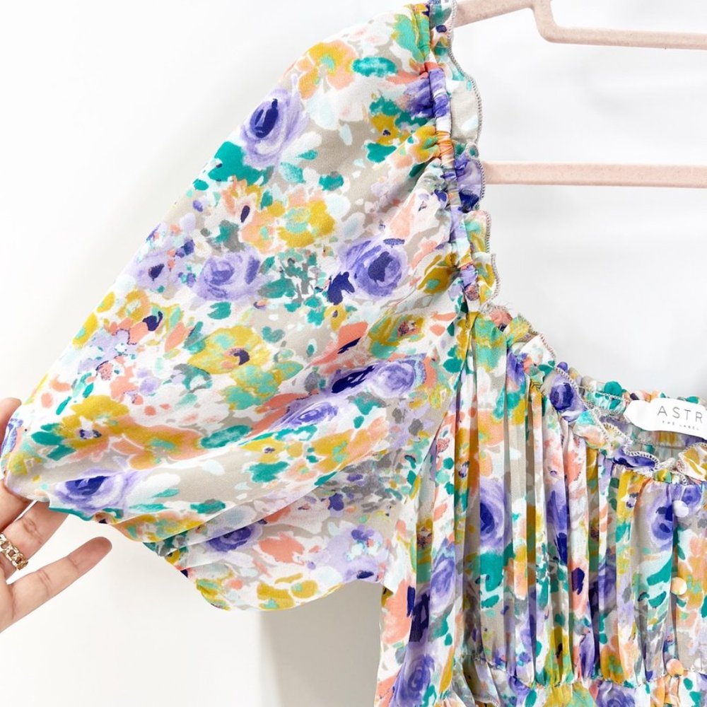 Astr the label BALLOON SLEEVE SWEETHEART FLORAL MAXI Dress Size XL NWT - Picture 10 of 16